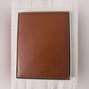 Brown Embossed Leather Portfolio
